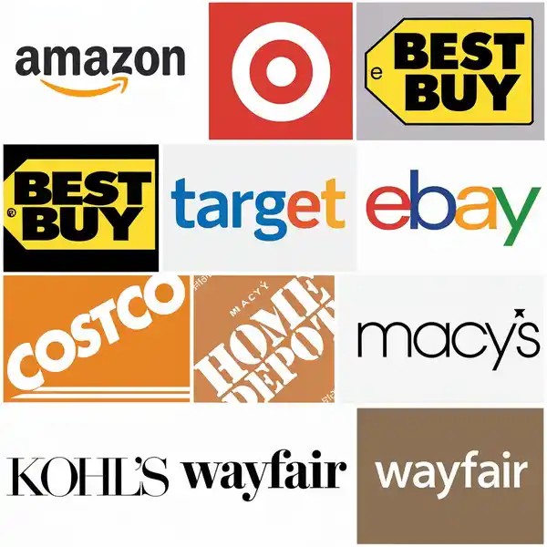 collage of various E commerce platform